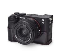 Alpha 7C II - Funda de Piel sintética de para cámara Digital Sony A7C II/Alpha 7C Mark II/A7C2 - Agarre Protector con Agarre de Mano y Apertura Inferior, Color Negro