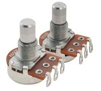 Alpha A500K+B500K Mini Potenciómetro Métrica Solid Short Shaft 6,5mm Audio Lineal Taper Pot para Guitarra Eléctrica Tele PB JB Bajo (Set de 1A1B)
