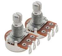 Alpha A500K Mini Potenciómetro Métrica Split Short Shaft 6,5mm Audio Taper Pot para Guitarra Eléctrica Bajo (Set de 10)