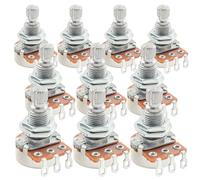 Alpha A500K Mini Potenciómetros Métrica Split Standard Shaft 9,5mm Audio Taper Poti para Guitarra Eléctrica Bajo(Set de 10)