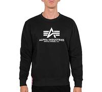 Alpha Basic Sudadera, Negro (Black-03), L para Hombre