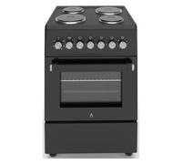 Alpha cocina eléctrica vulcano elite-60e negro mate, horno 6 funciones, ventilador, cristal extraíble