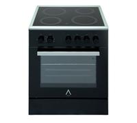 Alpha cocina eléctrica vulcano zeus elite pro cristal negro, vitrocerámica, horno 8 funciones, cristal extraíble, **alta gama**