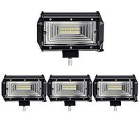 ALPHA DIMA 4X 72W Barra LED Faros de Trabajo, 12V 24V 6000K IP67 Impermeable Super Bright de Faros LED Tractor Blanco Frío Para Off-road Camión,Moto