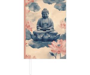 Alpha Edition - Agenda Style Zen A5 2026 - Agenda de oficina y de jefe A5 (aprox. 15×21 cm) 1 día/página con cubierta dura resistente, planificación de tiempo y mucha información adicional - Motivo de