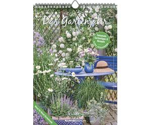 Alpha Edition - Calendario 2026 del año del jardín - 23,7 x 34 cm - Calendario de imágenes y calendario de cocina con consejos de jardín de temporada y recetas - Con días festivos y área de notas
