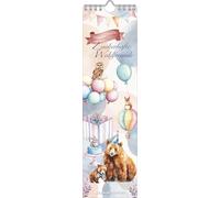 Alpha Edition - Calendario de Cumpleaños Encantadores Amigos del Bosque 2026 - Calendario de rayas perpetuas 9,5 × 33 cm, diseño sostenible para cumpleaños y aniversarios, idea de regalo decorativa