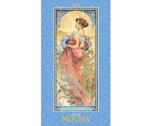 Alpha Edition - Calendario de fotos Alfons Mucha 2025, 33 x 60 cm, calendario artístico con impresiones artísticas de alta calidad para cada mes, con elegante efecto brillante y calendario