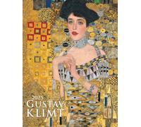 Alpha Edition - Calendario de fotos Gustav Klimt 2025, 42 x 56 cm, calendario con ilustraciones artísticas de alta calidad para cada mes, estampado de lámina plateada con efecto metálico, calendario