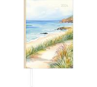 Alpha Edition - Calendario de libro Style Beach 2026 - Oficina & Ejecutivo A5 (aprox. 15 × 21 cm) 1 día/página con tapa dura resistente, división del tiempo y mucha información adicional - ideal para