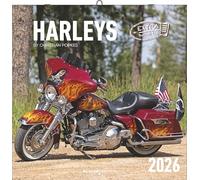 Alpha Edition - Calendario Harley 2026 - Calendario de pared 30x30 cm - Para fans de Harley-Davidson - 12 fotografías de Christian Popkes, mucho espacio para notas, con días festivos y fechas de