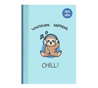 Alpha Edition Collegetimer Chill! 2023/2024 - Agenda escolar A6 (10 x 15 cm) - Perezoso - Día por día - 352 páginas - Agenda - Cuaderno (Collegetimer A6 Daily)
