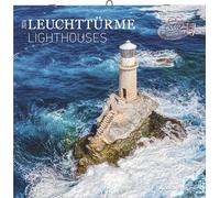 Alpha Edition - Faros 2026 - Calendario de folletos 30 x 30 cm - Calendario de pared - Para amantes de los faros y costeras - 12 diseños de faro - Con espacio... Vacaciones y fechas de vacaciones