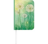 Alpha Edition - Lady Journal Mini Blowballs 2026 - Agenda de bolsillo 8 × 12 cm - Semanal - 144 páginas - Agenda compacta con diseño de diente de león - Cubierta resistente y muchas funciones