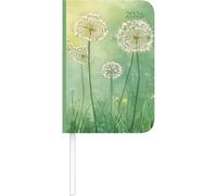 Alpha Edition - Lady Journal Mini Blowballs 2026 - Agenda de bolsillo 8 × 12 cm - Semanal - 144 páginas - Agenda compacta con diseño de diente de león - Cubierta resistente y muchas funciones