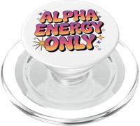 Alpha Energy Only Strong Confident Poderoso Hombre Lobo Girl PopSockets PopGrip para MagSafe