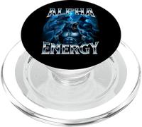 Alpha Energy Wolf Meme Cringe Extraño Divertido Hombres Mujeres PopSockets PopGrip para MagSafe