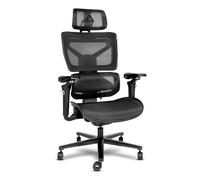 Alpha Gamer Mist - Silla ergonómica, Reposabrazos 4D, Apoyo Lumbar dinámico, reclinación 105º-130º, Malla Transpirable, Soporte 130 kg, Base Reforzada - Color Negro