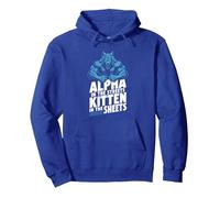 Alpha In The Streets Kitten In The Sheets Divertido Sudadera con Capucha, Unisex para Adultos, Azul Real, S