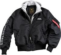 Alpha Industries 133104-198-L Chaqueta, Negro (Black/Grey 198), Large (Tamaño del Fabricante: L) para Hombre