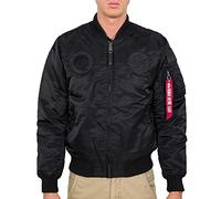 ALPHA INDUSTRIES 166107-404-S Chaqueta bomber, Hombre, Negro (All Black 404), Small (Tamaño del fabricante: S)