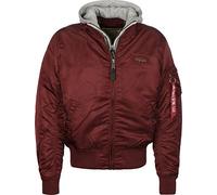 ALPHA INDUSTRIES 183110-184-L Chaqueta, Hombre, Rojo (Burgundy 184), Large (Tamaño del fabricante: L)