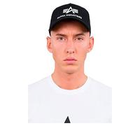 ALPHA INDUSTRIES 186902-03-black-OS Gorra de bisbol, Negro, Talla única Unisex Adulto