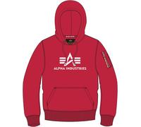 Alpha Industries 3D Logo sudadera con capucha, rojo, tamaño M para Hombres