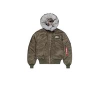 Alpha Industries 45/P Hooded Custom Bomber Chaqueta para hombre Mud Olive 3XL
