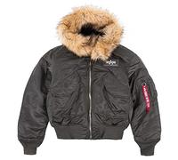 ALPHA INDUSTRIES 45P Hooded Chaqueta, Gris (Rep.Grey-04), S para Hombre
