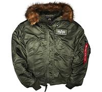 ALPHA INDUSTRIES 45P Hooded Chaqueta, Hombre, Verde (Sage Green - 01), 3 XL