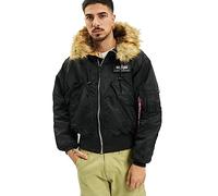 ALPHA INDUSTRIES 45P Hooded Custom Chaqueta, Negro (Black/Reflective-258), L para Hombre