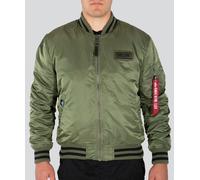 Alpha Industries Alpha College FN Chaqueta, verde, tamaño S para Hombres