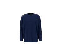 Alpha Industries Alpha Essentials Rubber Logo Longsleeve Mangas largas Talla XS - Azul oscuro