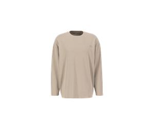 Alpha Industries Alpha Essentials Rubber Logo Longsleeve Sudaderas y sudaderas con capucha Talla M - Beige