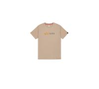 Alpha Industries Alpha Label Puff Print T-Shirt Camisetas Talla S - Beige