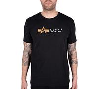 ALPHA INDUSTRIES Alpha Label T 03-Black Hombre Talla M