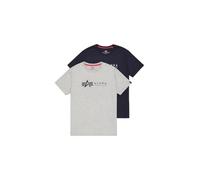 ALPHA INDUSTRIES Alpha Label T 2 Pack 641grey.Heat/Rep.Blue Hombre Talla L