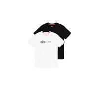 ALPHA INDUSTRIES Camiseta negro / blanco S EUR