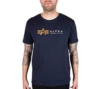 ALPHA INDUSTRIES Camiseta navy / cognac / blanco, Talla L