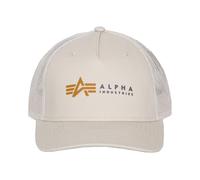 ALPHA INDUSTRIES Alpha Label Trucker - Gorra Unisex, Jet Stream White, Talla única