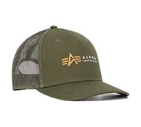 ALPHA INDUSTRIES Alpha Label Trucker Gorro, Verde (Dark Olive-142), Talla Única para Hombre