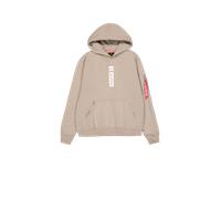 ALPHA INDUSTRIES Sudadera arena / rojo / blanco, Talla M