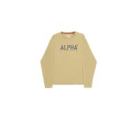 Alpha Industries Alpha Stencil Longsleeve Mangas largas Talla 3XL - Verde oliva
