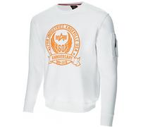 Alpha Industries Anniversary Suéter, blanco, tamaño S para Hombres
