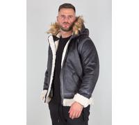 Alpha Industries B3 FL Hooded Chaqueta, negro, tamaño S para Hombres