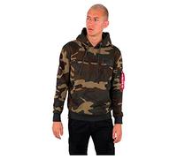 ALPHA INDUSTRIES Back Print Camo Sudadera, Multicolor (Wdl 65-408), XS para Hombre