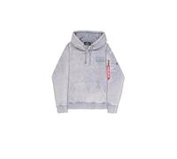 Alpha Industries Back Print Vintage Hoodie para Hombre Denim Blue XS