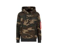 Alpha Industries Backprint Camo Hoodie Sudaderas con capucha Talla L - Camuflaje de bosque