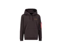 Alpha Industries Backprint Hoodie Sudaderas con capucha Talla S - Marrón oscuro